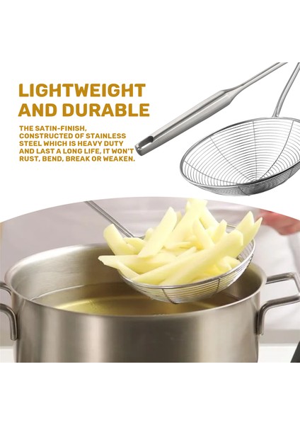 Örümcek Süzgeç Skimmer Kepçe Paslanmaz Çelik Metal Kızartma Sepeti Uzun Saplı Büyük Kaşık (Yurt Dışından) indirimleri