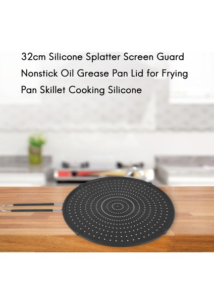 32CM Silikon Sıçrama Ekran Koruyucusu Yapışmaz Yağ Gresi Tava Kapağı Tava Tava Kapağı Tava Pişirme Silikon (Yurt Dışından) modelleri
