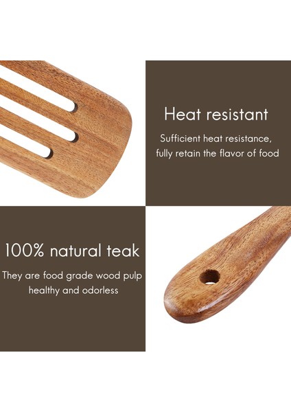 6 Pcs Ahşap Gizli Seti, Tik Set Seti Isıya Dayanıklı Ahşap Spatula Pişir (Yurt Dışından) indirimleri
