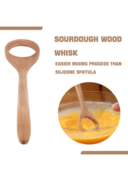 12 Inç Ahşap Danimarka Hamuru Çırpma Maya Çırpma Hamuru Mikseri Ekmek Çırpma Aracı Mourdough Ekmeği Karıştırmak Için (Yurt Dışından) indirimleri