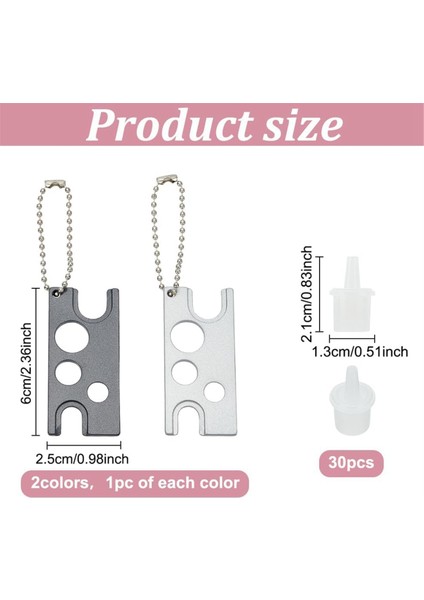 32 Pc Kirpik Yapıştırıcı Değiştirme Seti, Iletişim Yağı Şişe Açıcı Çıkartma Metal Şişeler Durdurucular Anahtarlık Aksesuarları (Yurt Dışından) modelleri