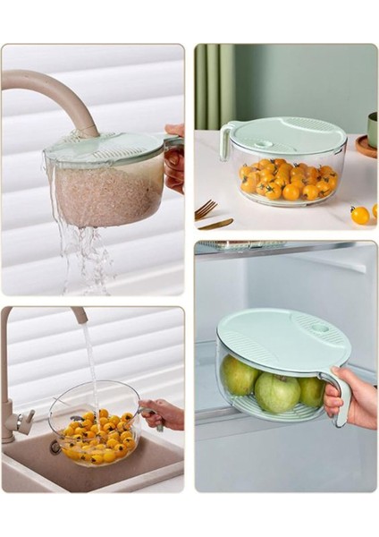 Pirinç Süzgeç, Fasulye Yıkama Süzgeçleri ve Pirinç Yıkayıcı Süzgeç Kabı ile Pirinç Temizleyici Sebzeler Için Yeşil (Yurt Dışından) indirimleri