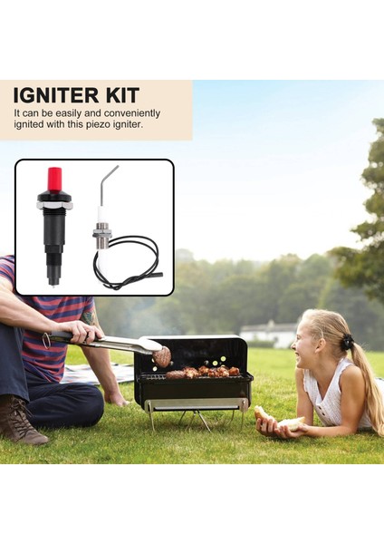 4 Adet Propan Push-Tipi Piezo Ateşleyici Kiti, Dişli Izgara Için 30 cm Dişli Seramik Elektrot Ateşleme Fişine Sahip (Yurt Dışından) fırsatları