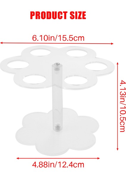 1pcs 6 Delik Akrilik Dondurma Koni Standı Tutucu Şeffaf (Yurt Dışından) fırsatları