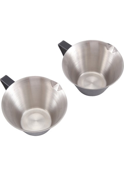 2 Adet Espresso Ölçüm Fincanı Tutamaklı Paslanmaz Çelik Kahve Atış Kahve Döküm Fincan Ev Mutfak Aksesuarları (Yurt Dışından)