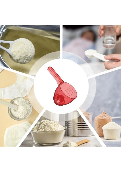 Temiz Ölçüm Kupaları Kilekler ve Kaşık Çok Amaçlı Karıştırma Bardakları Açık Ölçüm Ölçekleri Kırmızı (Yurt Dışından)