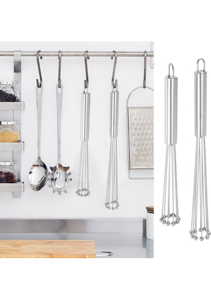 2 Adet Paslanmaz Çelik Bilyalı Çırpma Tel Yumurta Çırpma Seti Mutfak Pişirme, Karıştırma, Çırpma, Atma Için Uygun (Yurt Dışından) indirimleri