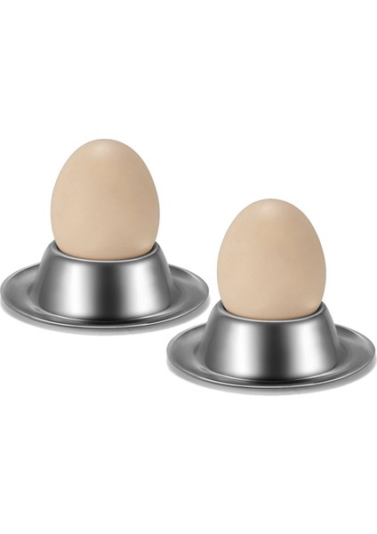 Yumurta Fincan Tutucu 2 Paket, Paslanmaz Çelik Yumurta Bardağı Tabakları Sofra Takımı Tutucu Için Sert Yumuşak Haşlanmış Yumurta, Mutfak Ekran (Yurt Dışından)