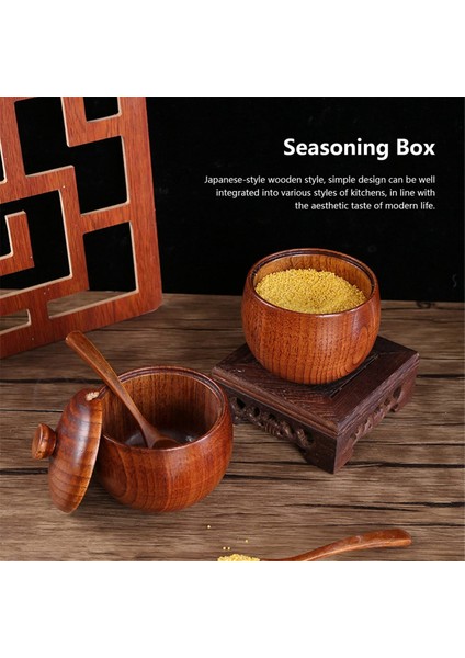 2pcs Ahşap Tuz Kasesi Tuz Konteyner Baharat Kavanoz Tuz ve Biber Kaseleri Baharat Kutusu Mutfak Doğal Odun Koyu Kahverengi (Yurt Dışından) modelleri