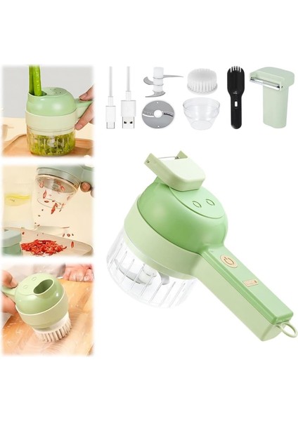 4 Arada 1 Çok Fonksiyonlu Kablosuz Mutfak Robotu, Taşınabilir Elektrikli Sebze Kesici Seti, Elektrikli Sebze Helikopterleri (Yurt Dışından) fiyatları