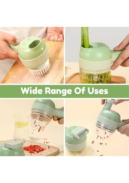 4 Arada 1 Çok Fonksiyonlu Kablosuz Mutfak Robotu, Taşınabilir Elektrikli Sebze Kesici Seti, Elektrikli Sebze Helikopterleri (Yurt Dışından) indirimleri