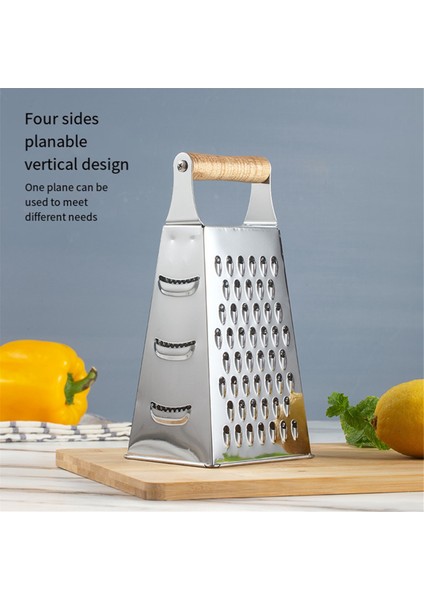 Çok Fonksiyonlu Paslanmaz Çelik Dört Taraflı Yiyecek Bitkisel Grater Peynir Kutusu Grater Peeling Grater (Yurt Dışından) fiyatları