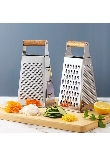 Çok Fonksiyonlu Paslanmaz Çelik Dört Taraflı Yiyecek Bitkisel Grater Peynir Kutusu Grater Peeling Grater (Yurt Dışından) modelleri