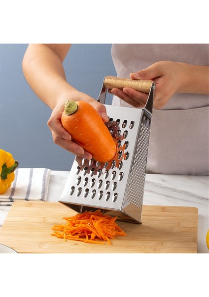 Çok Fonksiyonlu Paslanmaz Çelik Dört Taraflı Yiyecek Bitkisel Grater Peynir Kutusu Grater Peeling Grater (Yurt Dışından) indirimleri