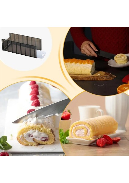 Kek Roll Kesici Benzersiz Gıda Sınıfı Dilimleyici Kalınlık Kılavuzu Pad Gıda Sınıfı Profesyonel Pişirme Aracı Kek Kesici B (Yurt Dışından) fırsatları