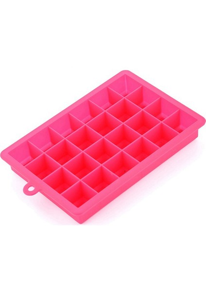 Gül Kırmızı Silikon Buz Tepsisi Kapak Kare Kutu Yardımcı Gıda Püresi Peynir Jöle Kalıp Mutfak Aleti Kokteyl Küpü (Yurt Dışından)