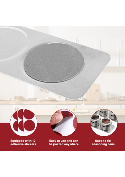 Manyetik Baharat Kavanozları Raf Paslanmaz Çelik Jars Duvar Tabağı Base Duvar Montajlı Taban Manyetik Baharat Teneke Kutular (Yurt Dışından) indirimleri