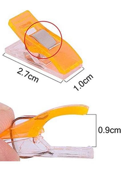 Premium Plastik Klipler 100 Paket Dikiş Klipsleri ve Teneke Kutu, Çeşitli Renkler, 1 Dikiş Bant Memperi (Yurt Dışından) fiyatları