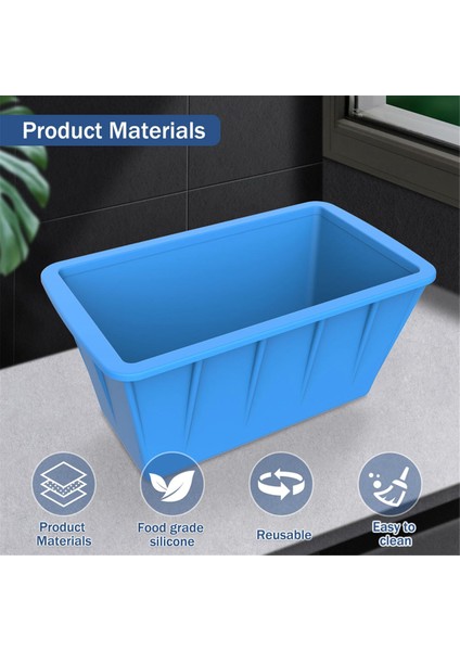 Ekstra Büyük Buz Küp Kalıpları 4 Pack Silikon Buz Blok Kalıplar Buz Dalma Küveti, Dondurucu Mavisi Için Yeniden Kullanılabilir Buz Küp Tepsileri (Yurt Dışından) modelleri