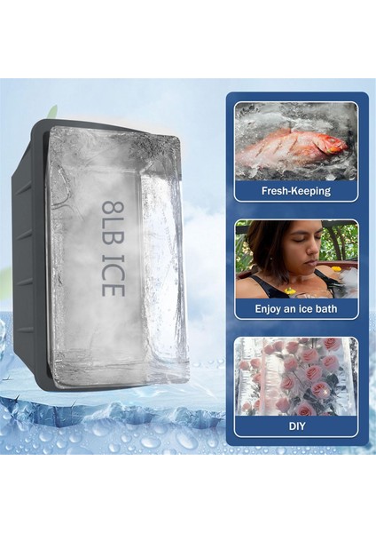 Ekstra Büyük Buz Küp Kalıpları 4 Pack Silikon Buz Blok Kalıplar Buz Dalma Küveti, Dondurucu Mavisi Için Yeniden Kullanılabilir Buz Küp Tepsileri (Yurt Dışından) fırsatları