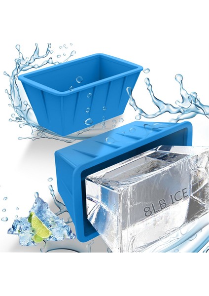 Ekstra Büyük Buz Küp Kalıpları 4 Pack Silikon Buz Blok Kalıplar Buz Dalma Küveti, Dondurucu Mavisi Için Yeniden Kullanılabilir Buz Küp Tepsileri (Yurt Dışından) indirimleri