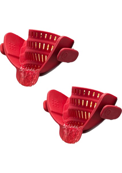2pcs Silikon Mutfak Süzgeç Klipsi Termomix Için Tm5 Tm6, A Için Toruş Rafı Huni Pirinç Makarna Yıkama (Yurt Dışından)
