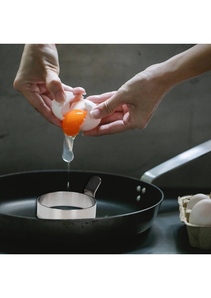 4 Pcs Yumurta Kızartma Halkaları Paslanmaz Çelik Omlet Model Krep Halkaları Mükemmel Daire Yuvarlak Yuvarlak Kızarmış Palık Kalıplı Sap Sap (Yurt Dışından) indirimleri