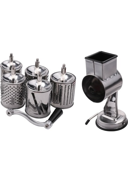 Paslanmaz Çelik Peynir Grater, Döner Kıyıcı, Bitkisel Parçalı Salata Dilimleyici Çok Kullanımlı El Grater 5 Bıçaklar (Yurt Dışından) fırsatları