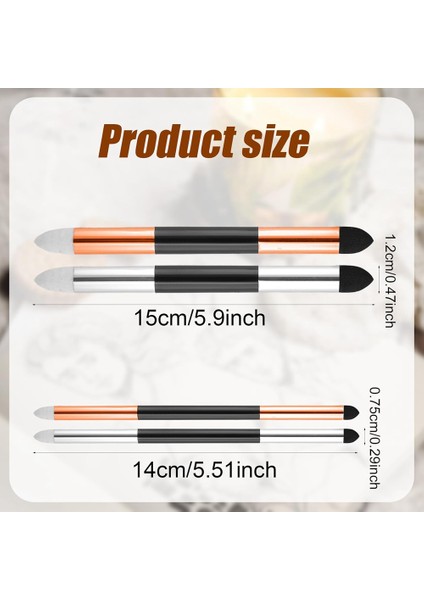 4pcs Sanatçı Karıştırma Sünger Kalemi, 2 Boyutlar Çift Başlı Karışık Kalem Çizim Ovma Sünger Pastel Pastel Karıştırma Güdük Kalem (Yurt Dışından) fiyatları