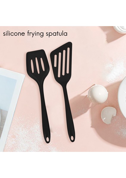 2 Adet Silikon Yuvalı Balık Turner Spatula, Çubuk Olmayan Tencere Pişirme, Pişirme, Isıya Dayanıklı, Siyah Için Flipper Spatulas (Yurt Dışından) modelleri