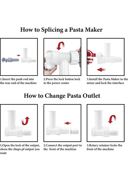 Kitchenaid Mikser Için Gurme Makarna Eki, 6 Farklı Şekilli Makarna Makarnası Seti Makarna Pres Çıkışı (Yurt Dışından) fiyatları