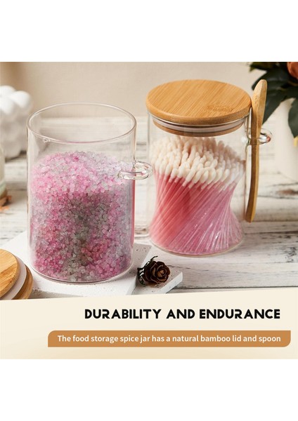 2pcs Bambu Kapaklı Şeker Kasesi ve Mutfak Stora Için Kaşık Temiz Cam Teneke Kutu Kavanoz (Yurt Dışından) indirimleri
