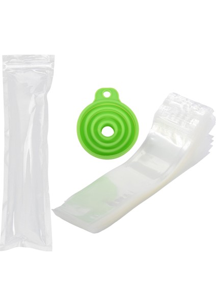 Tek Kullanımlık Popsicle Torbalar 120PCS Dondurucu Tüpleri, Huni ve Buz Kılıfları Suyu, Buz Şekeri Pops, Meyve ile Buz Torbaları (Yurt Dışından) modelleri