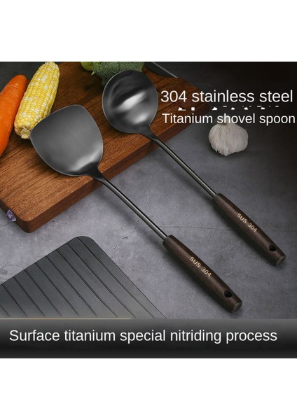 Wok Spatula ve Ladle, Skimmer Ladle Aracı Seti, Wok Için 14 Inç Spatula, 304 Paslanmaz Çelik Wok Spatula (Yurt Dışından) fırsatları