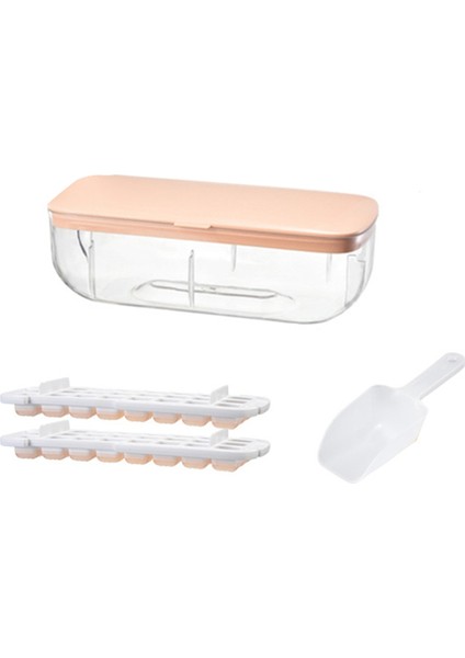 48 Çift Silikon Büyük Kapasiteli Buz Kutusu Buz Depolama Buz Kutusu Dondurulmuş Buzlu Buzdolabının Kapak Pembesi (Yurt Dışından)