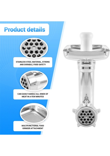 Phisinic &amp; Kitchenaid Stand Mixer, Et Öğütücü Aksesuarları, Sosis Dolgulu Ekleme Için Metal Gıda Öğütücü Ek (Yurt Dışından) fırsatları