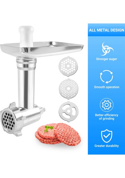 Phisinic &amp; Kitchenaid Stand Mixer, Et Öğütücü Aksesuarları, Sosis Dolgulu Ekleme Için Metal Gıda Öğütücü Ek (Yurt Dışından) indirimleri