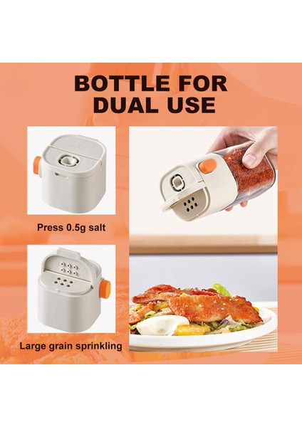 2pcs Tuz ve Biber Shakers Tuz Kontrol ve Baharat Şişesi Baharat Kavanozları Baharat Shaker Konteynerleri Gri Beyaz+Sarı (Yurt Dışından) fiyatları