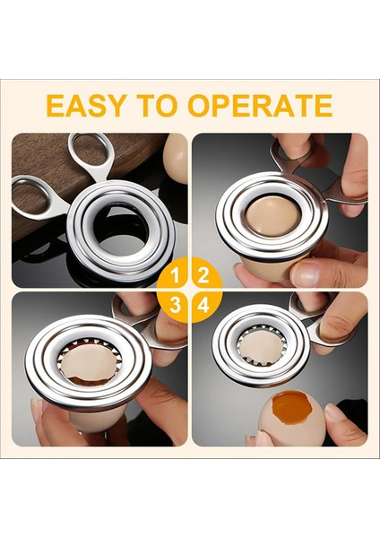 3pcs Paslanmaz Çelik Yumurta Topper Açıcı Alet Yumurta Kraker Kesici Topper Yumurta Kesici Yumurta Kabuğu Kesici Haşlanmış Yumurta Topper (Yurt Dışından) indirimleri