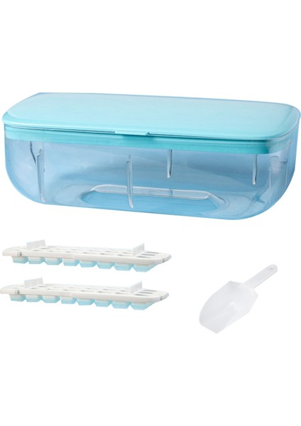 48 Çift Silikon Büyük Kapasiteli Buz Kutusu Buz Depolama Buz Kutusu Dondurulmuş Buz Artefaktının Kapak Mavisi ile (Yurt Dışından) fırsatları