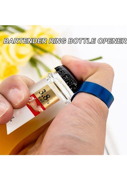32PCS Barmen Ring Barmen Yüzük Şişe Açıcı Paslanmaz Çelik Halka Şişe Açıcı Şişe Açıcı Barmenler Için, E (Yurt Dışından) modelleri