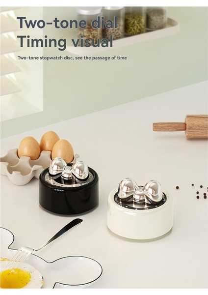 Mini Görsel Mutfak Zamanlayıcı Manyetik Mekanik Zamanlayıcı Mutfak Geri Sayım Pişirme Pişirme Saat Beyaz (Yurt Dışından) indirimleri