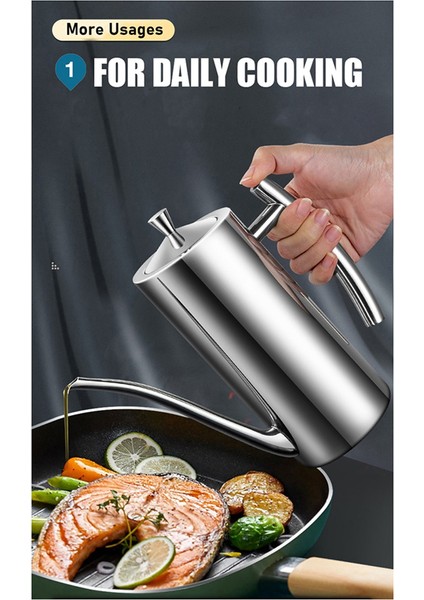 Paslanmaz Çelik Yağ Tenceresi Dispenser Sızdıran Saldırıcı Bozluk Şişe Avrupa Tenceresi Yenilebilir Yağ Tenceresi Kolayca Sızdırmaz (Yurt Dışından) fırsatları