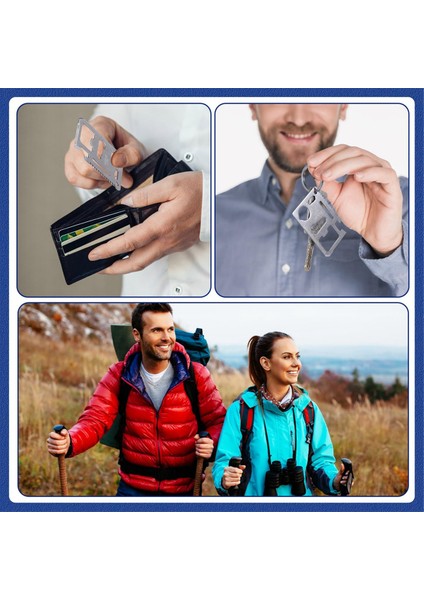 24 Set Paslanmaz Çelik 11 Arada Hayatta Kalma Cep Araçları Çok Alçalı Cüzdan Cüzdan Kart Kartı Çok Amaçlı Ölçekli Çift Cep Aracı (Yurt Dışından) indirimleri