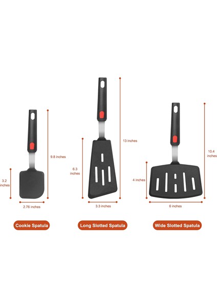 Silikon Spatula, Turner, 600F Isıya Dayanıklı, Yumurta, Hamburger, Krep, Krep ve Daha Fazlasını Çevirme Için Mükemmel (3 Paket) (Yurt Dışından) modelleri