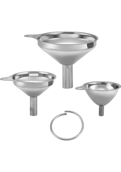 3pcs Çok Fonksiyonlu Paslanmaz Çelik Huni Essentail Yağ Su Baharatları Şarap Şişesi Filtre Huni Ev Mutfak Için (Yurt Dışından) fiyatları