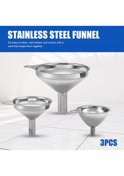 3pcs Çok Fonksiyonlu Paslanmaz Çelik Huni Essentail Yağ Su Baharatları Şarap Şişesi Filtre Huni Ev Mutfak Için (Yurt Dışından) fırsatları