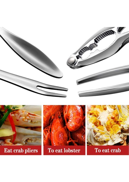 6pcs Deniz Ürünleri Aletleri 2 Çatallar Dahil 2 Istakoz Krakerleri Somun Krakeri, Yengeç Krakerleri ve 2 Istakoz Yengeç Malletleri (Yurt Dışından) fırsatları