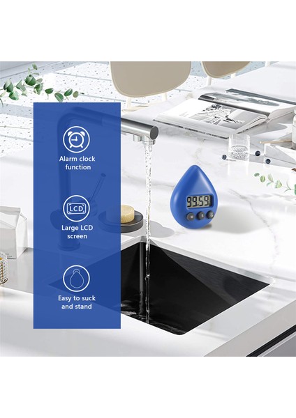 Dijital Banyo Saati Su Geçirmez Duş Saati Zamanlayıcı Sıcaklığı Nem Görsel Geri Sayım Zamanlayıcı Duvar Saati Mavi (Yurt Dışından) indirimleri