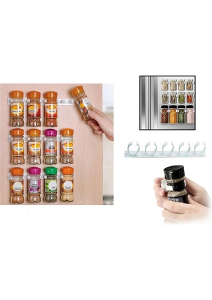 4 Pcs Mutfak Baharat Kavanoz Raf Duvara Montajlı Baharat Şişeleri Tutucu Dolap Kapı Kancaları Baharat Şişesi Asma Klipsi (Yurt Dışından) modelleri